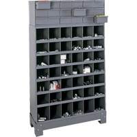 模块化的一小部分存储单元、钢铁、18个抽屉,33-3/4 x 58-5/8“x 12-1/4、灰色FN373 | TENAQUIP