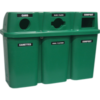 回收容器圆心™、路边、塑料,3 x 114 l / 90我们加。JC593 | TENAQUIP