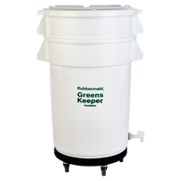 GreensKeeper <一口>®< /一口>容器,塑料,121.1升容量,白色JD985 | TENAQUIP
