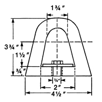 挤压橡胶码头防撞垫、橡胶、4 1/2”W x 12 L x 3-3/4 D KH658 | TENAQUIP