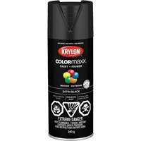 COLORmaxx™喷漆,黑色,半扁平,12盎司,喷雾罐KR754 | TENAQUIP