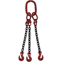 吊链,80级链,三条腿,长方形的&抓住钩子,3/4“x 10 LV901 | TENAQUIP