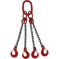 吊链,80级链,四条腿,椭圆形和钩子,3/4“x 10 LV991 | TENAQUIP