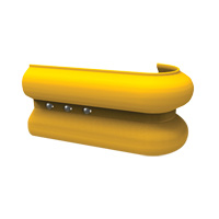 SlowStop <一口>®< /一口> FlexRail护栏结束帽,聚碳酸酯,9-4/5“L x 13-3/4”H,黄色MP189 | TENAQUIP