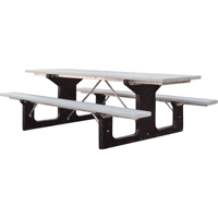 再生塑料野餐桌、6 L x 61 - 1/2”W,灰色ND426 | TENAQUIP