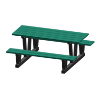 再生塑料的户外野餐表,72“L x 60-5/16”W,绿色NJ036 | TENAQUIP