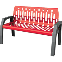 流长椅、钢铁、48”L x 25 W x 34 H,红色NJ199 | TENAQUIP