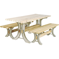 2 x4基本<一口>®< /一口>野餐桌和凳子装备,8 ' L x 30”W,沙子NJ439 | TENAQUIP