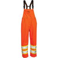 熟练工人<一口>®< /一口> 300 d围嘴裤子,聚酯,大型、高能见度橙色NJF012 | TENAQUIP