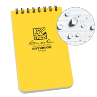 口袋Top-Spiral笔记本,软皮封面,黄色,100页,3“W x 5”L NKF437 | TENAQUIP