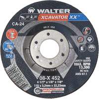 Xcavator XX™砂轮,4 1/2“x”1/8, 7/8“阿伯、陶瓷、类型27 NV999 | TENAQUIP