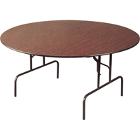 折叠桌,圆的,60 L x 60 W,层压板,布朗OA304 | TENAQUIP