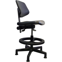 符合人体工程学的座椅,聚氨酯,黑色,250磅。能力OD515 | TENAQUIP