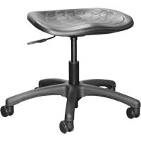 Shoptech工效学工业凳子、移动、可调、16”——21-1/2”,聚氨酯座椅,黑色OE088 | TENAQUIP