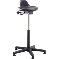 Shoptech工效学工业凳子,坐/站,可调,21 - 31”,聚氨酯座椅,黑色OE089 | TENAQUIP