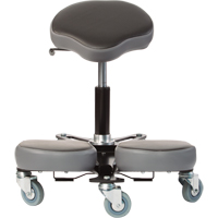 STAG4工业品位符合人体工程学的长椅,移动、可调、21个“乙烯座位,黑色OG347 | TENAQUIP