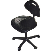重型人体工程学座椅,聚氨酯,黑色,250磅。能力OJ963 | TENAQUIP