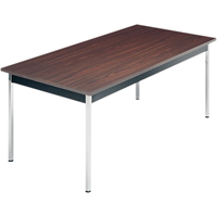 餐厅桌子,72“L x 36“W x 29“H, 1-1/8”,层压板,布朗OK052 | TENAQUIP