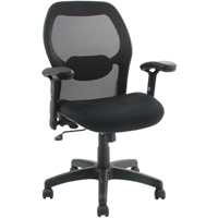 活性<一口>®< /一口> 43 Mid-Back椅子,黑色,250磅。能力OK208 | TENAQUIP