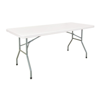折叠桌,长方形,72 L x 30 W,聚乙烯,白色ON599 | TENAQUIP
