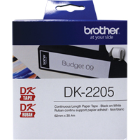 DK系列连续长度标签胶带、纸张、黑白色,2 - 1/2“宽ON761 | TENAQUIP