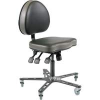 Flex焊接等级符合人体工程学的椅子,仿麂皮,黑色,300磅。能力OP275 | TENAQUIP