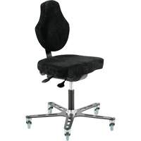 Synergo II焊接等级符合人体工程学的椅子,仿麂皮,黑色,300磅。能力OP281 | TENAQUIP