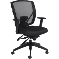Multi-Tilter手臂椅子,面料,黑色,300磅。能力OP299 | TENAQUIP