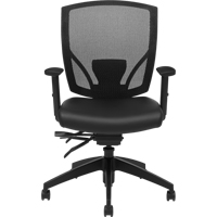 Multi-Tilter臂椅、乙烯、黑色、300磅。能力OP301 | TENAQUIP