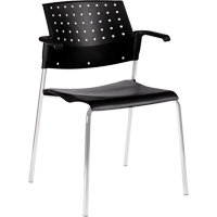堆放椅子、塑料、33”高,300磅。能力,黑色OP316 | TENAQUIP