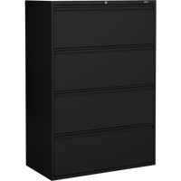 侧柜、钢铁、4个抽屉,36 D x 52-6/100“W x 19-1/4 H,黑色OP321 | TENAQUIP