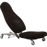 FLEX 2焊接等级符合人体工程学的椅子,仿麂皮,黑色,300磅。能力OP428 | TENAQUIP