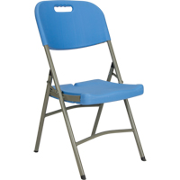 折叠椅,聚乙烯,蓝色,350磅。承重能力OP449 | TENAQUIP