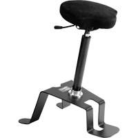 TA200™工业品位的符合人体工程学的椅子上,坐/站,可调,24 - 34”,乙烯座位,黑色/灰色OP494 | TENAQUIP