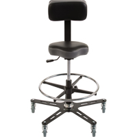 TF150™工业品位的符合人体工程学的椅子上,移动,可调节,20-1/2”——28-1/2”,乙烯座位,黑色/灰色OP502 | TENAQUIP