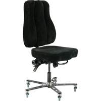 TF150焊接等级的符合人体工程学的椅子上,仿麂皮,黑色,300磅。能力OP503 | TENAQUIP