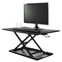 可站立的桌子,桌面单位,15-3/4 W x 22-1/2“H x 31-1/2 D,黑色OP563 | TENAQUIP