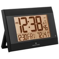 时钟、数字,电池供电的,9.5 D x 6.3“W x 2.5 H,黑色OP584 | TENAQUIP