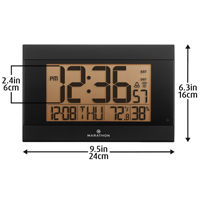 时钟、数字,电池供电的,9.5 D x 6.3“W x 2.5 H,黑色OP584 | TENAQUIP