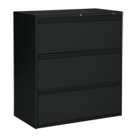 横向文件柜、钢铁、3个抽屉,36 D x 39-3/50“W x 19-1/4 H,黑色OP905 | TENAQUIP