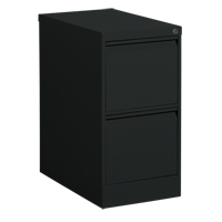 垂直文件柜、钢铁、2个抽屉,15-1/7 dx 29“25 W x H,黑色OP912 | TENAQUIP