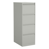 垂直文件柜、钢铁、4个抽屉,18-1/7 dx 52“25 W x H,灰色OP919 | TENAQUIP