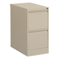 垂直文件柜、钢铁、2个抽屉,15-1/7 dx 29“25 W x H,米色OP920 | TENAQUIP