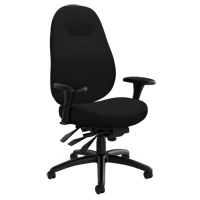 媒介回到舒适的椅子,聚酯,黑色,300磅。能力OP930 | TENAQUIP