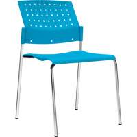 无臂的堆放椅子、塑料、33”高,300磅。能力,蓝色OP931 | TENAQUIP