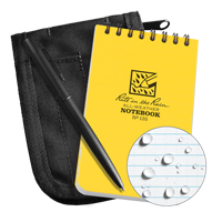 口袋里的笔记本包,软皮封面,黄色,100页,3“W x 5”L OQ364 | TENAQUIP