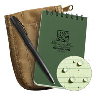 口袋里的笔记本包,软皮封面,绿色,100页,3“W x 5”L OQ397 | TENAQUIP