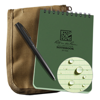 口袋里的笔记本包,软皮封面,绿色,100页,4“W x 6“L OQ400 | TENAQUIP