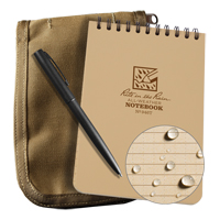 口袋里的笔记本包,软皮封面,棕褐色,100页,4“W x 6“L OQ401 | TENAQUIP
