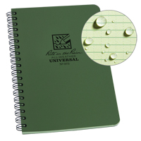 Side-Spiral笔记本,软皮封面,绿色,64页,4-5/8“W x 7”L OQ410 | TENAQUIP